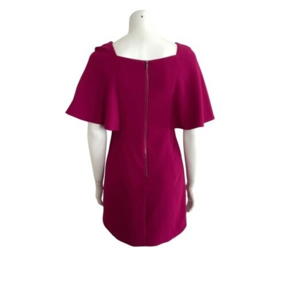 Trina Turk Dress Size 2 Loganberry Bryce Boat Neck Flutter Sleeve Mini - Picture 2 of 12